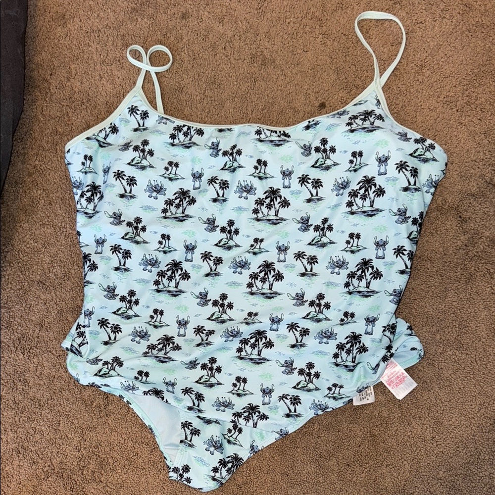 Tropical Print One-Piece Swimsuit